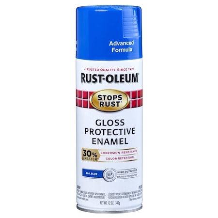 Rust-Oleum Spray Paint, Sail Blue, Gloss, 12 oz 338923